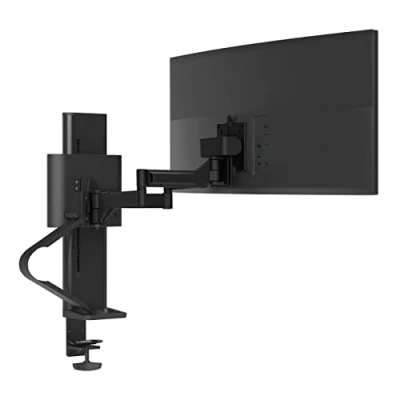 Immagine di Ergotron TRACE™ 1 parte Supporto da tavolo per monitor 35,6 cm (14) 96,5 (38) Nero Ruotabile, Regolabile in altezza, Inclinabile, Girevole