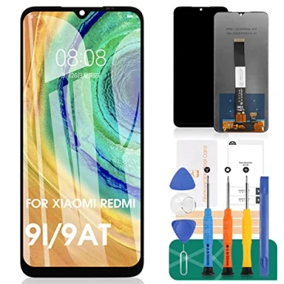 Immagine di Per Xiaomi Redmi 9i sostituzione schermo 9AT / Poco C31 LCD Diaplay 9A 9 Activ digitalizzatore 9C NFC Touch Screen Assembly (NERO)