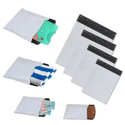 Immagine di huruirui 100pcs Buste per Spedizioni Sacchetto di Plastica 4 Diverse Dimensioni Vinted Postali Autoadesive Opache Abbigliamento Logistica Imballaggio Trasporto