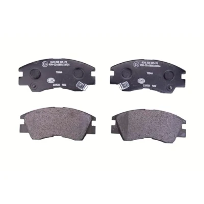 Immagine di HELLA 8DB 355 005 781 Kit pastiglie freno con segnalatore acustico usura MITSUBISHI: L200 II Pick up, PAJERO 1, 1 Canvas Top