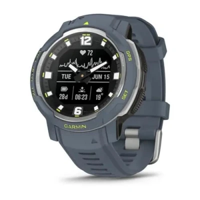 Immagine di Garmin Instinct Crossover, Smartwatch ibrido, 45mm, Rugged design e Lancette Super Luminova, Autonomia 28 giorni, +30 Sport, GPS, Cardio, SpO2, Activity Tracker (Blue Granite)