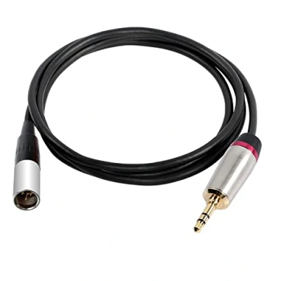 Immagine di Cavo adattatore da 3,5 mm 1/8 a Mini XLR, 1/8&quot; TRS tereo Audio XLR 3 Pin Maschio Convertitore 1m