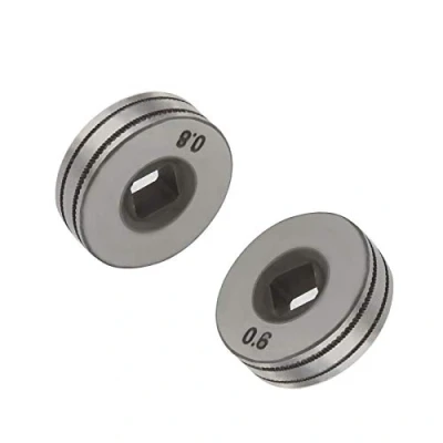 Immagine di 2 pz 0.6/0.8mm Wire Feed Drive Rulli Rotoli Grosellati 25mm Diametro Adatta per SSJ16 Feeder MIG MAG Saldatori Parti di Attrezzatura