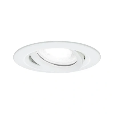 Immagine di Paulmann 93672 Lampada da Incasso LED Nova Plus Tonda orientabile 6W IP65 dimmerabile Bianco Opaco Spot Zinco Alluminio 4000 K GU10, 6 W