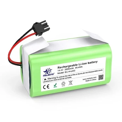 Immagine di melasta 14.4v 3500mAh Batteria di Ricambio Li ion Compatible con IKOHS Netbot S14,S15,Eufy RoboVac 11,11S,11S MAX,12,15C,15C MAX,15T,30,30C Max,35C,DEEBOT N79S N79,Conga 990 950 1090,Tesvor x500