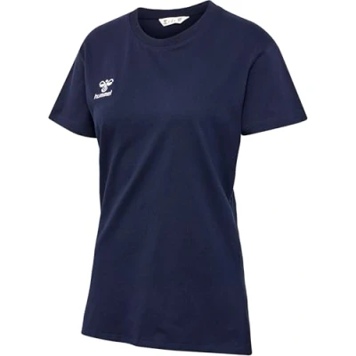 Immagine di hummel Go 2.0 Maglietta Sportiva da Donna, a Maniche Corte, per Sport, Fitness e Tempo Libero, Basic in 100% Cotone Biologico, Materiale Elastico, Scollo Rotondo