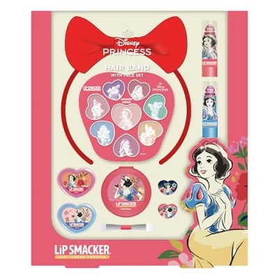 Immagine di Lip Smacker Snow White Hair Band with Face Set, Set Trucchi Bambina e Fascie per Capelli in 18 Pezzi, Include Lucidalabbra, Creme Luccicanti Accessori, Regali Principesse Disney