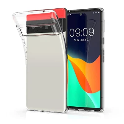 Immagine di kwmobile Cover Compatibile con Google Pixel 6 Pro Custodia Morbida in Silicone TPU Crystal Case Flessibile trasparente