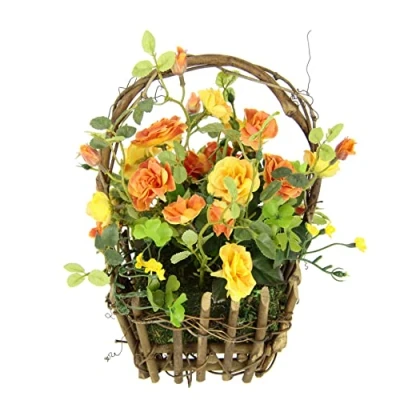 Immagine di Flair Flower rose in Coppa, fiori artificiali, bouquet, rose, di seta, arancione