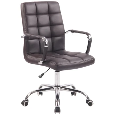 Immagine di CLP Sedia Design Ufficio Deli I Poltrona Scrivania Imbottita Direzionale Girevole E Regolabile, Colore:Marrone