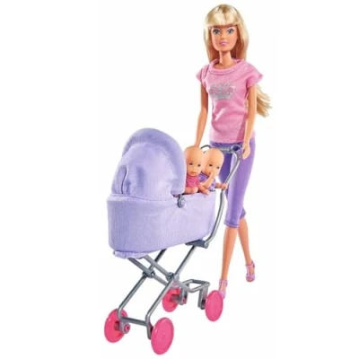 Immagine di Simba Steffi Love con Carrozzina, Incluso un Modello a Sorpresa, 3 anni, 105738060