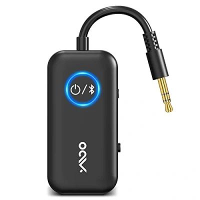 Immagine di YMOO Adattatore Bluetooth 5.3 con 3.5mm AUX Jack &amp; Type C, AptX LL Dual Pairing 2 in 1 Trasmettitore Ricevitore per Cuffie/Smartphone/Aereo/TV/PC/Bluetooth Apparecchio Acustico/Altoparlante