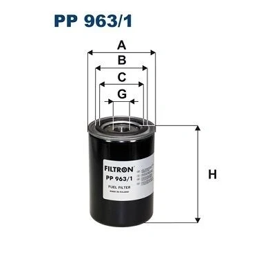 Immagine di FILTRON PP 963/1 Filtro Carburante ad avvitamento SCANIA: P,G,R,T series, 4 series