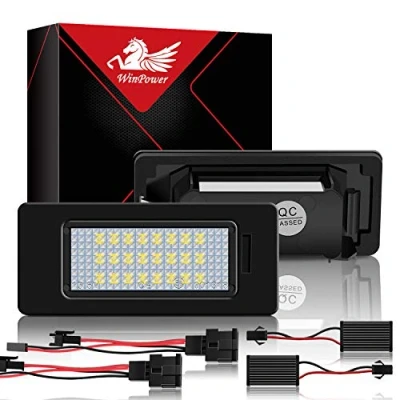 Immagine di WinPower LED Luci targa per auto Lampada 3582 SMD con CanBus nessun errore 6000K Xeno Bianco freddo A1/A4/S4/A5/S5/A6/A7/Q5/RS5/TT/TTRS ecc, 2 Pezzi