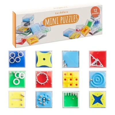 Immagine di THE TWIDDLERS 12 Mini Puzzle Box con Livelli Assortito Rompicapo Giochi Adulti e Bambini/Giochini Bimbi per Feste