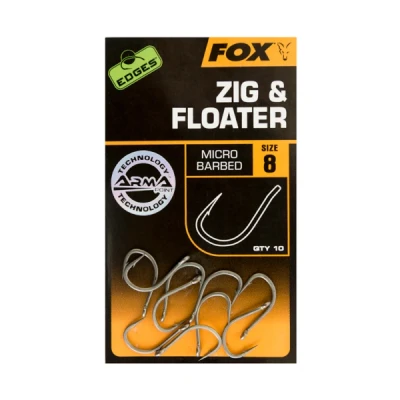 Immagine di Fox Edges Zig &amp; Floater Hooks Size 8 Micro Barbed Ami carpfishing