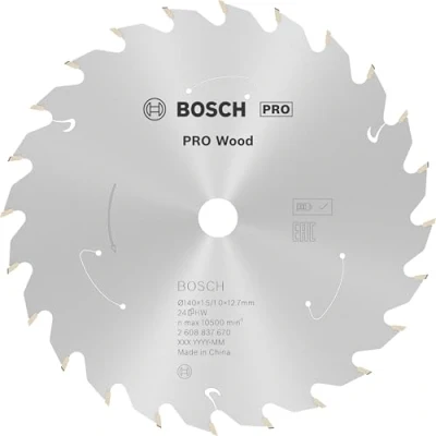 Immagine di Bosch Accessories 2608837670 Lama circolare in metallo duro 140 x 12.7 mm Numero di denti: 24 1 pz.