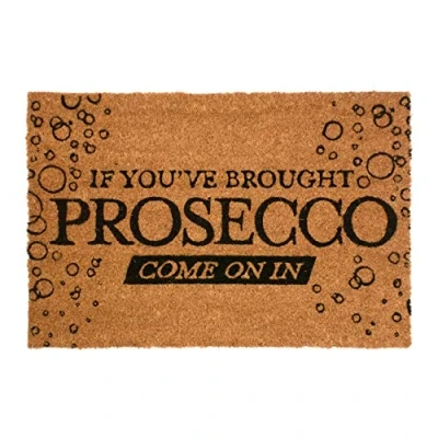Immagine di CKB Ltd® Zerbino unico &quot;Come in prosecco&quot; (entra, prosecco), per ingresso principale e secondario, base antiscivolo PVC, fibra di cocco naturale, interni ed esterni