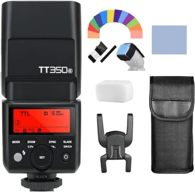 Immagine di Godox TT350S Mini portatile Speedlite 2.4G Master &amp; Slave 1 / 8000S HSS Flash TTL Speedlight per Sony A77II A7RII A7R A58 A99 ILCE6000L RX10 mirrorless ILDC