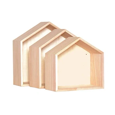 Immagine di Artemio Mensole Portaoggetti in Legno a Muro (3 unità), Beige