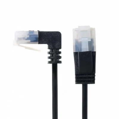 Immagine di cablecc Down 8P8C STP Cat 5e LAN Ethernet cavo patch 90 gradi a dritto, 50 cm