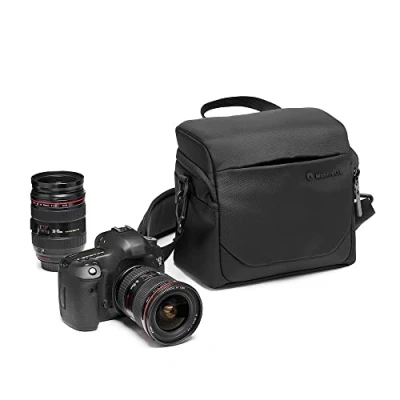 Immagine di Manfrotto Advanced Borsa a Spalla L III, Reflex e Mirrorless con Obiettivo, Fotografica, Custodia Macchina Fotografica Attacco per Treppiede Copertura Antipioggia