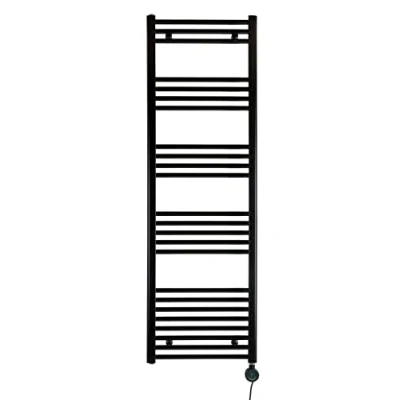 Immagine di anapont Scaldasalviette elettrico da bagno Ana line, dritto, nero, funzione timer, scaldasalviette, riscaldamento elettrico, asciugamani, prodotto in Germania