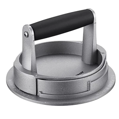 Immagine di Westmark Hamburgermaker, regolabile per 3 diverse dimensioni Patty: 1/4 libbre, 1/3 libbre e 1/2 alluminio/plastica, Vario, argento/nero, 62252260