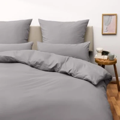 Immagine di Blumtal Copripiumino Una Piazza e Mezza in Microfibra, Set Completo 1 con 2 Federe Cuscini Letto, 220 x &amp; 40 70 (2x), Grigio