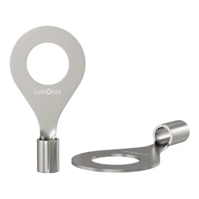 Immagine di Lumonic 25x terminali a crimpare in bianco 0,5 1,5mm² I M6 non isolati capicorda M6, tubolari 0,5mm2 1,5mm2