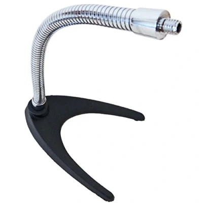 Immagine di MS60 Treppiedi da tavolo microfono KEEPDRUM metallo collo flessibile cromato treppiede