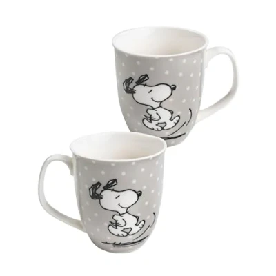 Immagine di Snoopy THE Peanuts Tasse MIT Punkten Kaffeetasse Becher Borraccia, Taglia: One Size, Grau