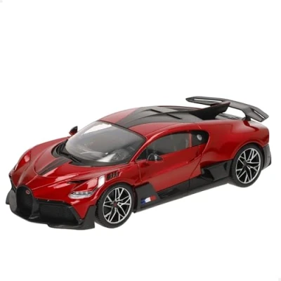 Immagine di Bburago Bugatti Divo: modellino auto in scala 1:18, porte e cofano apribile, 25 cm, rosso (18 11045R)