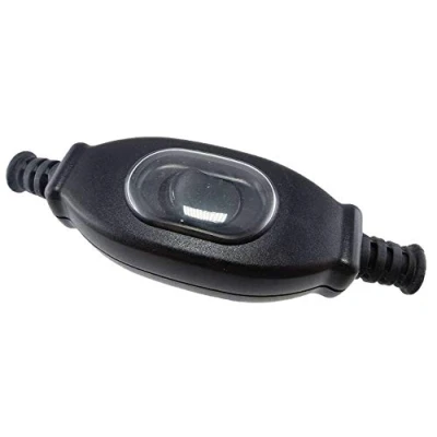 Immagine di Interruttore intermedio nero IP65 2 poli 3 A 250 V per cavi rotondi, adatto LED SMD