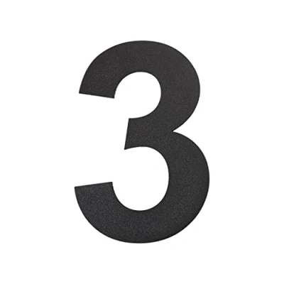 Immagine di nanlyiau Numeri civici Nero Numero di Acciaio civico esterno in Solido Inossidabile 304,Aspetto Fluttuante 12in/30.5cm(3)