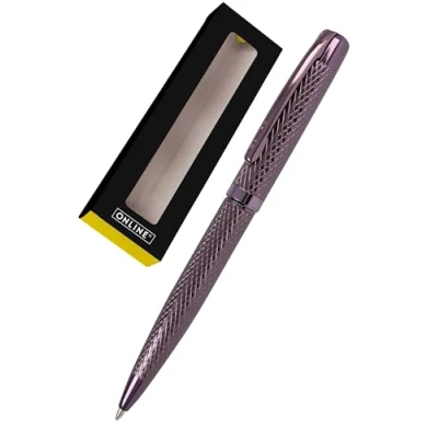 Immagine di Online Penna a sfera Eleganza Diamond Wine I alta qualità metallo rosso ricarica grande sostituibile clip in inchiostro nero resistente ai documenti confezione regalo inclusa