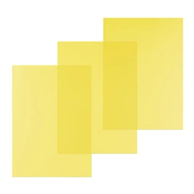 Immagine di Pavo Copertine per raccoglitori PVC, formato A4, 200mic, confezione da 100 fogli, Giallo trasparente