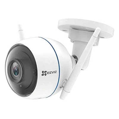 Immagine di EZVIZ ezTube Telecamera IP Wi Fi da Esterno 1080p, Videocamera di Sorveglianza con Visione Notturna fino a 30 m, Sistema d&#039;Allarme Luce Stroboscopica e Sirena, Compatibile Alexa