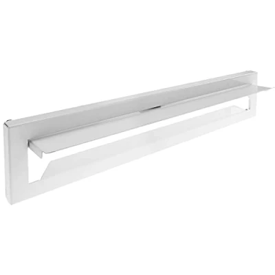Immagine di PrimeMatik Feritoia per Le Lettere con setole protettive Porte e recinzioni in Acciaio Bianco 364 x 71 mm