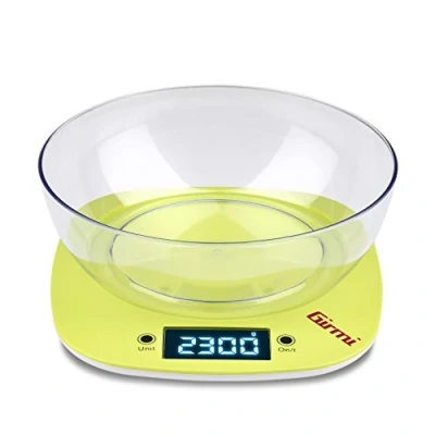 Immagine di Girmi PS03 Bilancia alimentare, Grande ciotola 1.4 Litri, 1 gr/ 5 Kg, Display Alta Luminosità, Autospegnimento, Funzione Tara, Verde
