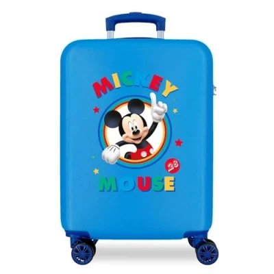 Immagine di Disney Circle Mickey Trolley cabina Azzurro 37x55x20 cms Rigida ABS Chiusura a combinazione numerica 34L 2,6Kgs 4 doppie ruote Bagaglio mano