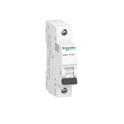 Immagine di Schneider Electric A9K01116 Interruttore Automatico K60N 1P, 16A, B Caratteristiche, 6kA, Bianco, 16 Ampere