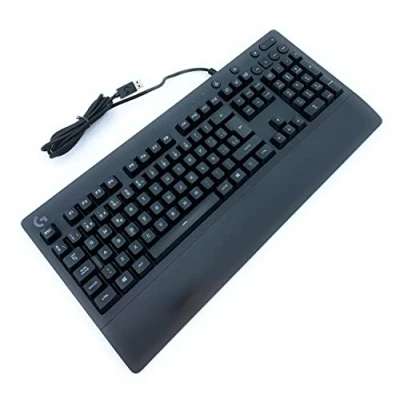 Immagine di Logitech G213 Prodigy Gaming Keyboard, RGB Lightsync Backlit Keys, Spill Resistant, Customizable Dedicated Multi Media QWERTY Spanish Layout, Nero