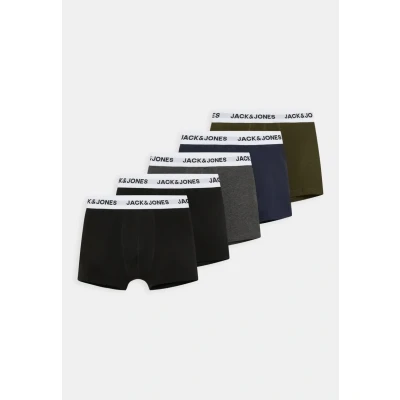Immagine di Jack &amp; Jones Junior Jacbasic White Trunks 5PACK Culotte per bambini, Taglia: 128, Black/navy blazer/forest night