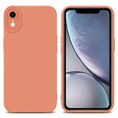 Immagine di Cadorabo Custodia compatibile con Apple iPhone XR in FLUID ARANCIONE CHIARO Coperchio protettivo silicone TPU flessibile