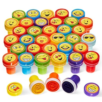 Immagine di THE TWIDDLERS 36 Timbri Emoji Autoinchiostranti per Bambini e Regalini Feste