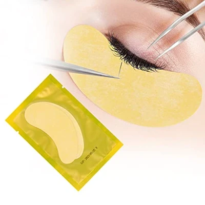 Immagine di Lunamoon Cerotti per Estensioni Ciglia Eyelash Pads Occhio Patch Extension Occhi da Finte Eye Gel Patches for 50 Paio (GOLD COLOR)