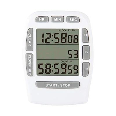 Immagine di timer da cucina Runleader, forno, con display digitale conto alla rovescia/conteggio rovescia magnetico (RL KT001 WHITE)
