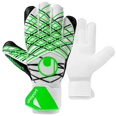 Immagine di uhlsport Classic Soft Advanced guanti da portiere calcio per bambini e uomini, portiere, con fissaggio al polso tessuto traspirante