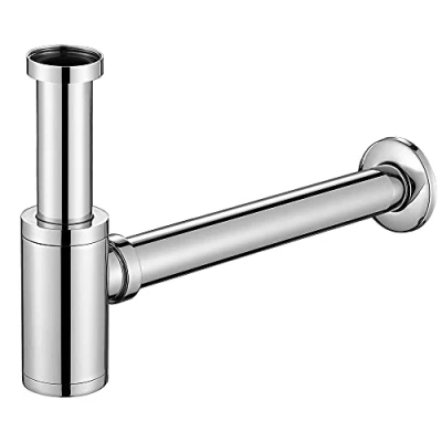 Immagine di ONECE Sifone Universale per Lavabo Bagno in Acciaio Inox, 1 1/4&quot; x 32 mm Sifoni Tubo, Altezza Regolabile 15 23 cm, Trappola a con Manicotto Gomma, Anti odore &amp; insetti, Cromato